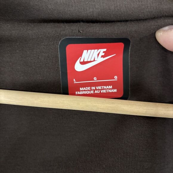 Nike Tech Fleece Reimagined Loose Fit Trench Coat FN0601-237 Brown Sz Large NWT - Picture 6 of 10